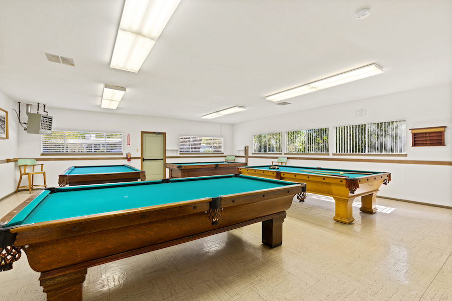 billiards room at Moon Valley